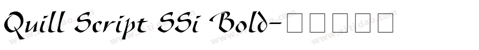 Quill Script SSi Bold字体转换